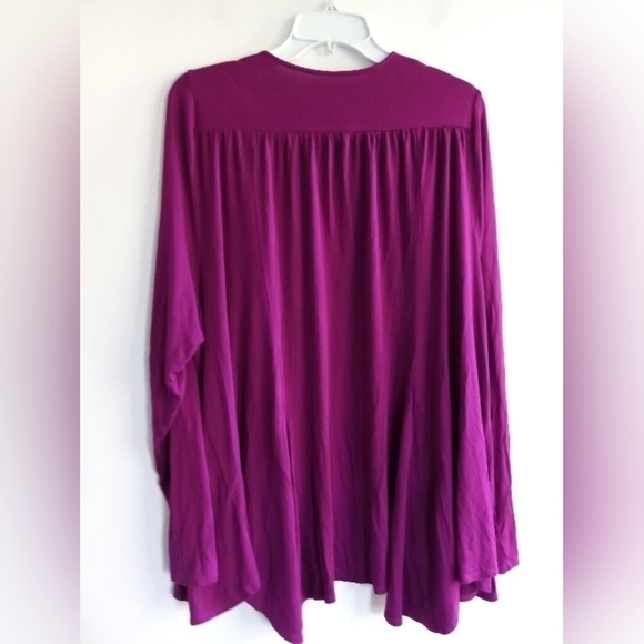 Soft Surroundings Women Purple Jersey Knit Open Cardigan size 1X - Picture 6 of 7